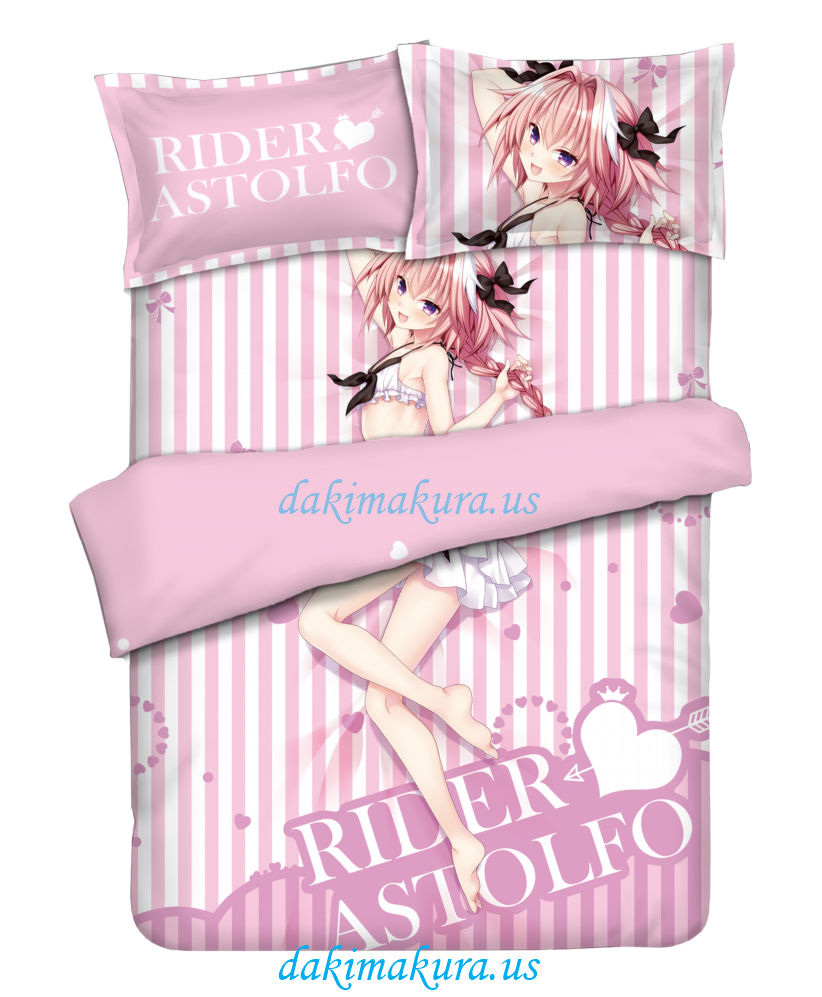 Astolfo - Fate pink Anime Bed Sheet Duvet Cover with Pillow Covers